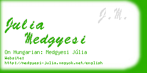 julia medgyesi business card